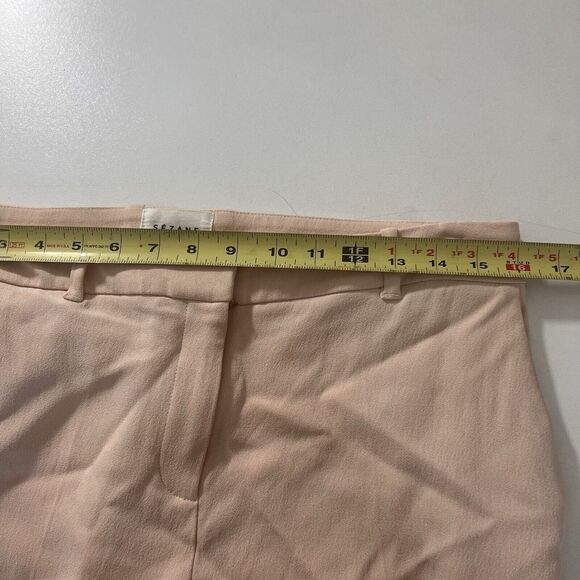 Sezane 2 Piece Pantsuit Women’s 40 Jacket Pants Blush Pink Crepe - Picture 14 of 16